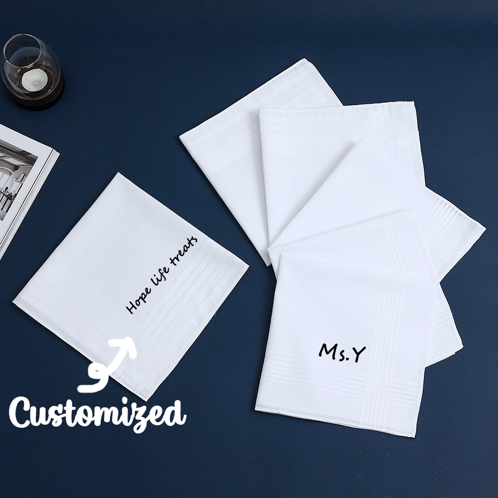 Personalized Custom Text Cotto - Handkerchief Cotton Men ulasan dan harga