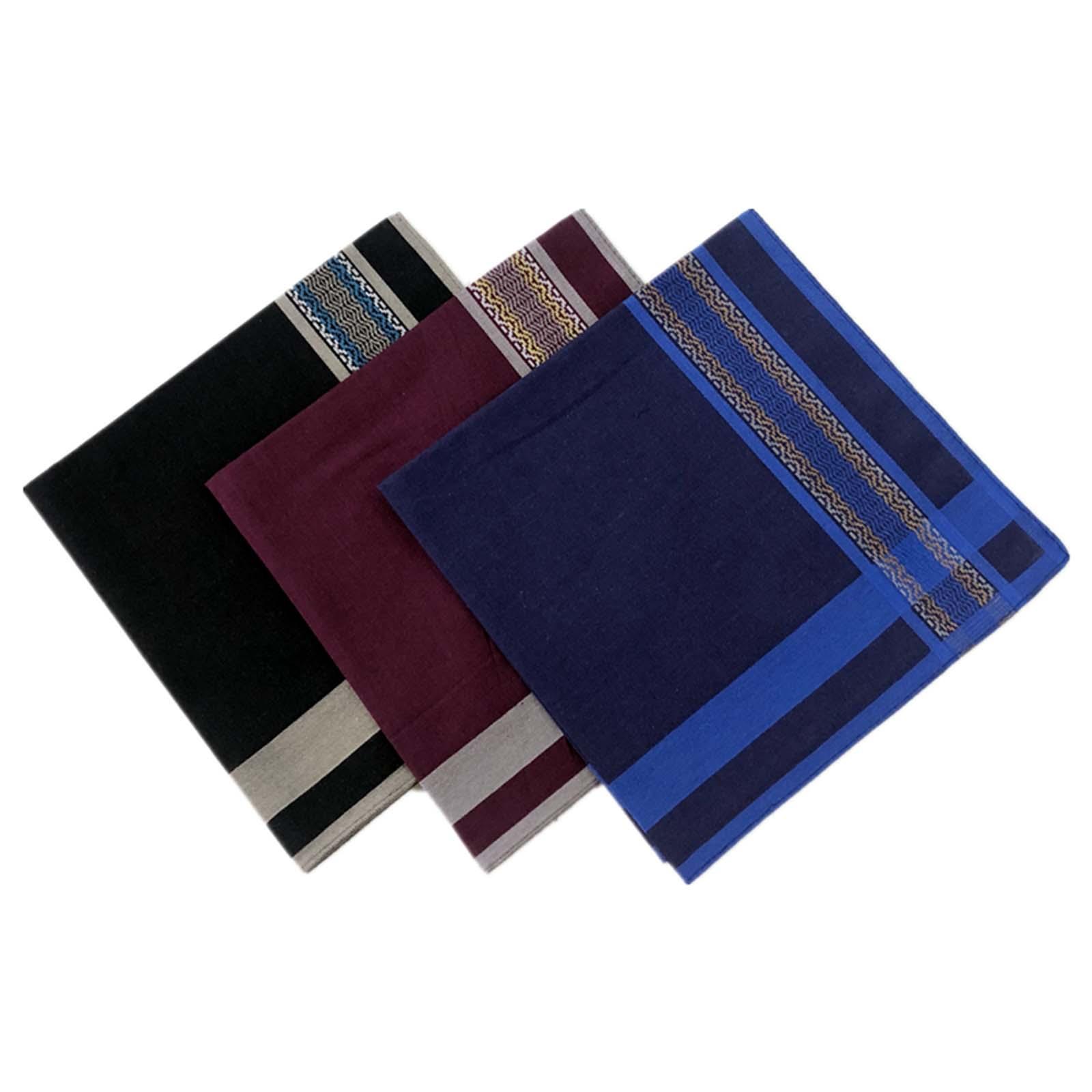 6 Pieces Dark Plaid Handkerchi - Handkerchief Cotton Men ulasan dan harga