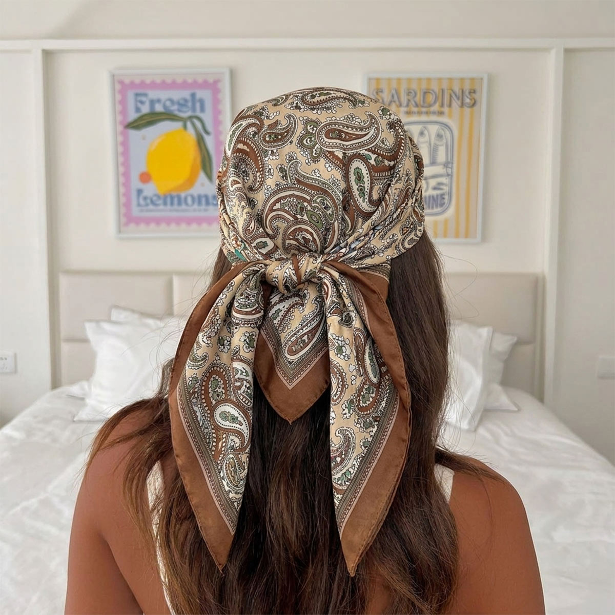 New Design Fashion Square Silk - Scarf Silk Square ulasan dan harga