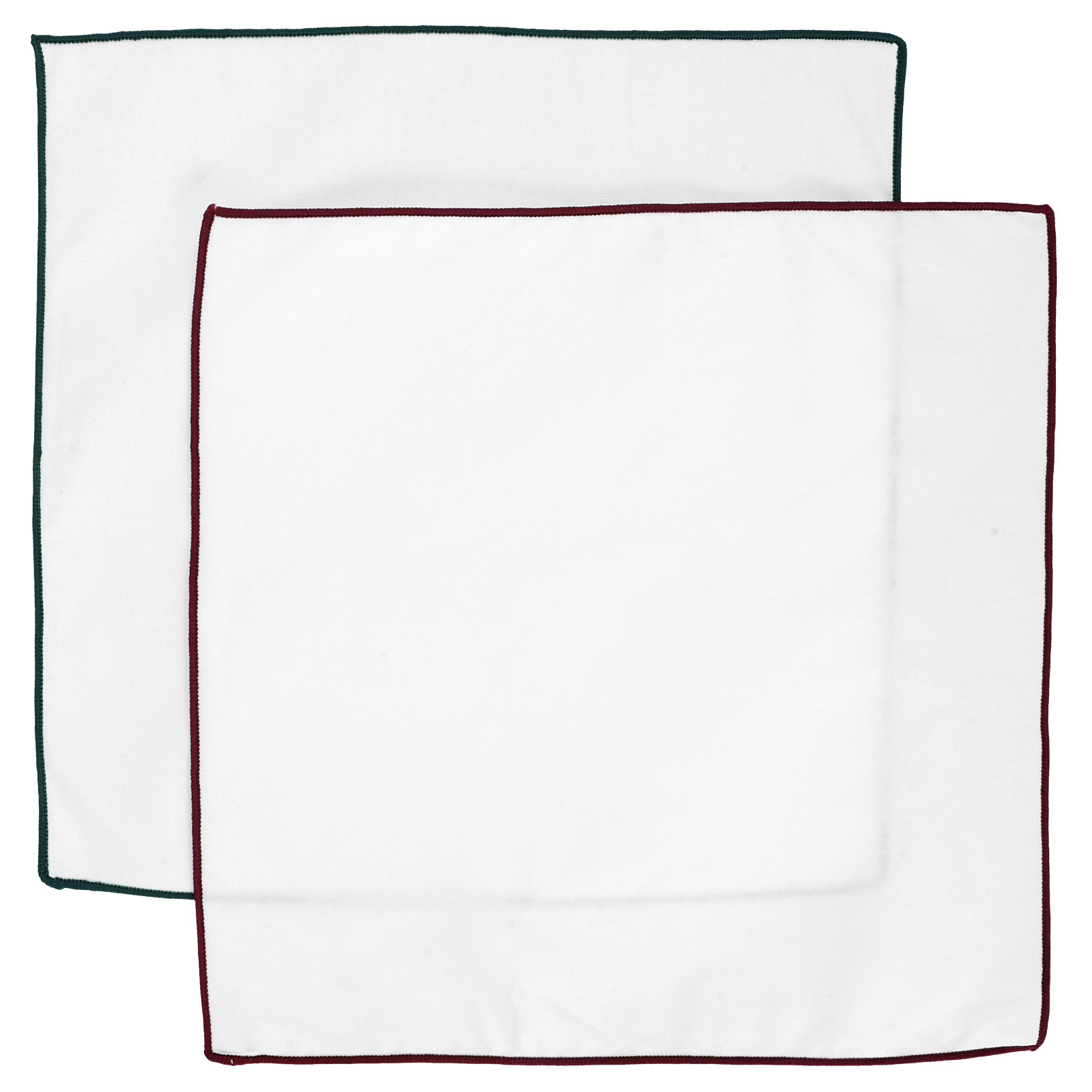 2Pcs White Simple Cotton Pocke - Handkerchief Cotton Men ulasan dan harga