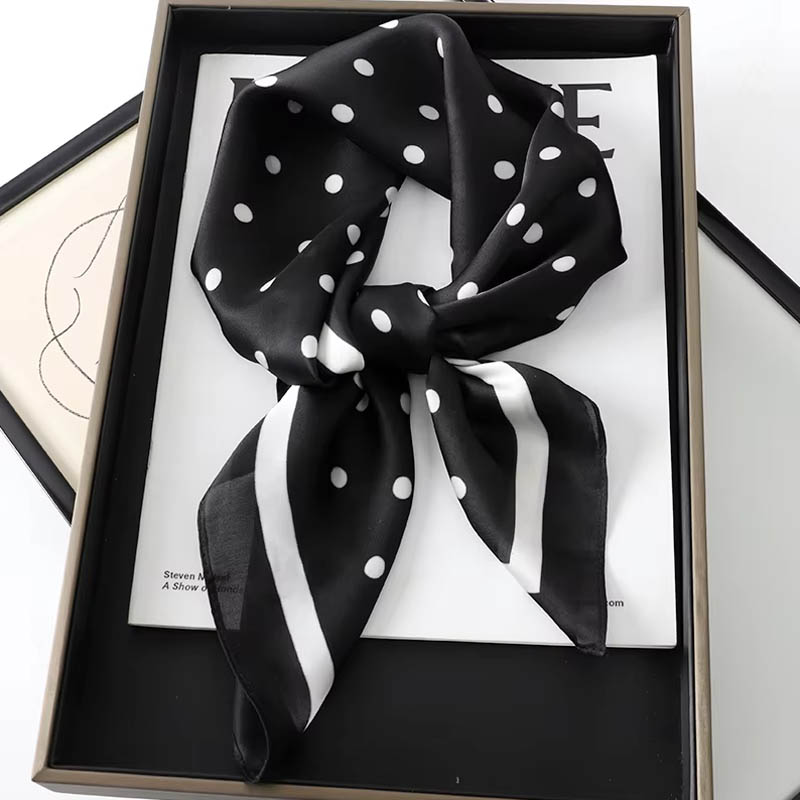 Luxury Lady Hair Dot Scarf Fem - Scarf Silk Square ulasan dan harga