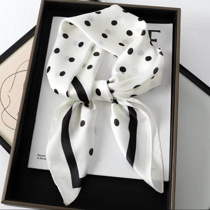 Luxury Lady Hair Dot Scarf Fem - Scarf Silk Square ulasan dan harga