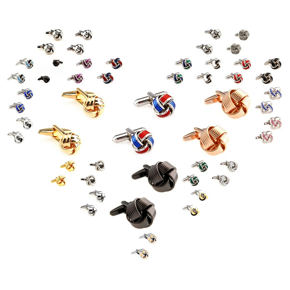 27 Designs Knots Cufflinks Men - Tie Clip Silver ulasan dan harga