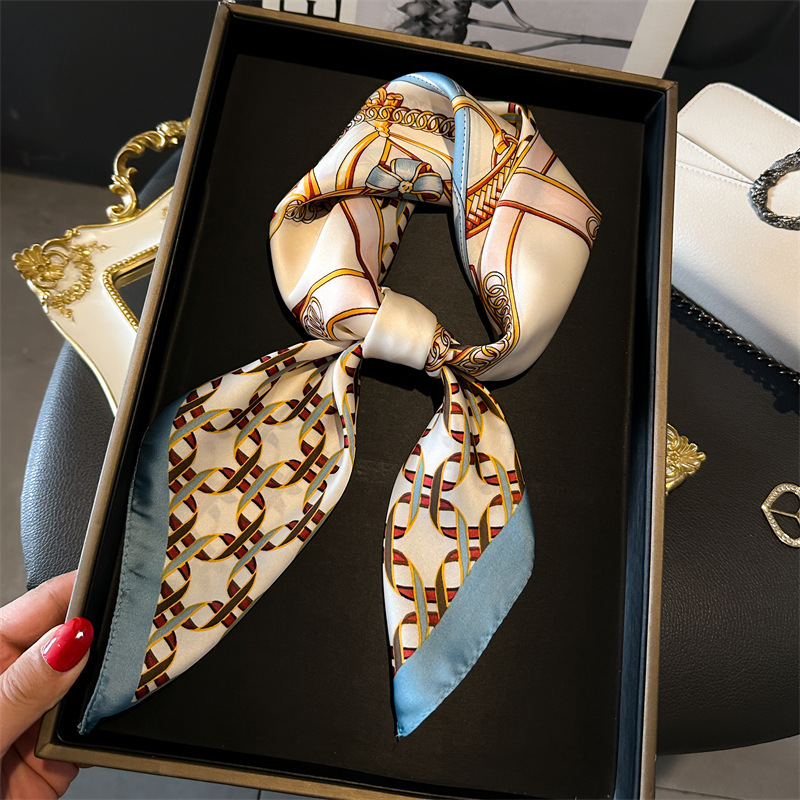 Luxury Female Square Scarf Cha - Scarf Silk Square ulasan dan harga
