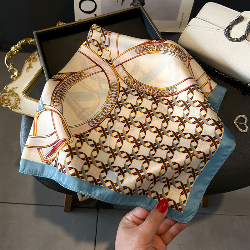 Luxury Female Square Scarf Cha - Scarf Silk Square ulasan dan harga