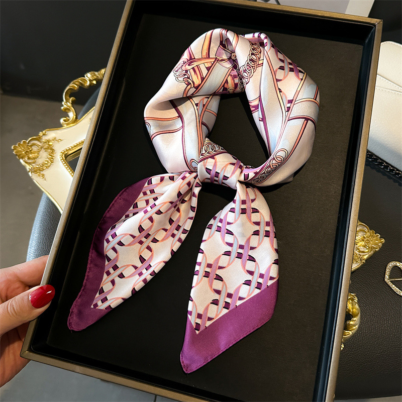 Luxury Female Square Scarf Cha - Scarf Silk Square ulasan dan harga