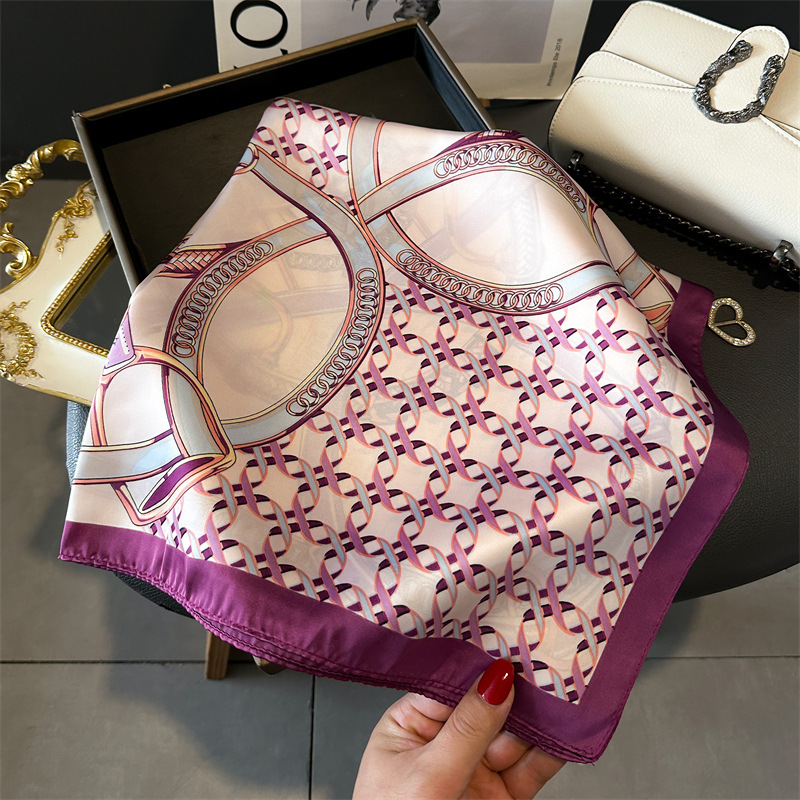 Luxury Female Square Scarf Cha - Scarf Silk Square ulasan dan harga